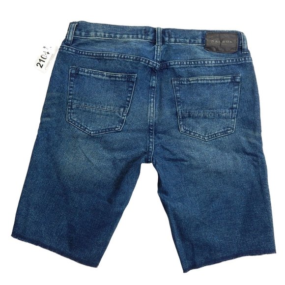 PacSun Mens Skinny Cut Off Ribbed Denim Jean Shorts Medium Indigo Size 30 - Picture 2 of 9